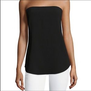 Theory Zalballa-Rosina Crepe Strapless Top